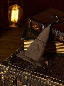 HARRY POTTER X SHEIN The Sorting Hat Fashionable Witch Hat  Keychain Bag Pendant,Gifts - Rust Brown - View 3