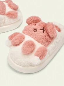 CUCCOO Quty Women's Cute Animal Home Slippers With Plush Upper And Thick Sole, Warm Indoor Wear For Autumn/Winter
