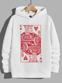 Manfinity RebelGame 1pc Quần áo nam Y2K vui nhộn thường ngày quá khổ hợp thời trang đường phố cổ điển phong cách sáng tạo đôi môi thiên thần Madonna tranh sơn dầu in màu trắng đan poker tay dài lông cừu dày đồ họa áo hoodie quần áo mùa thu quần áo halloween đồ ngủ halloween phù hợp với phong cách vừa vặn ấm áp và dày - trắng - Xem 1