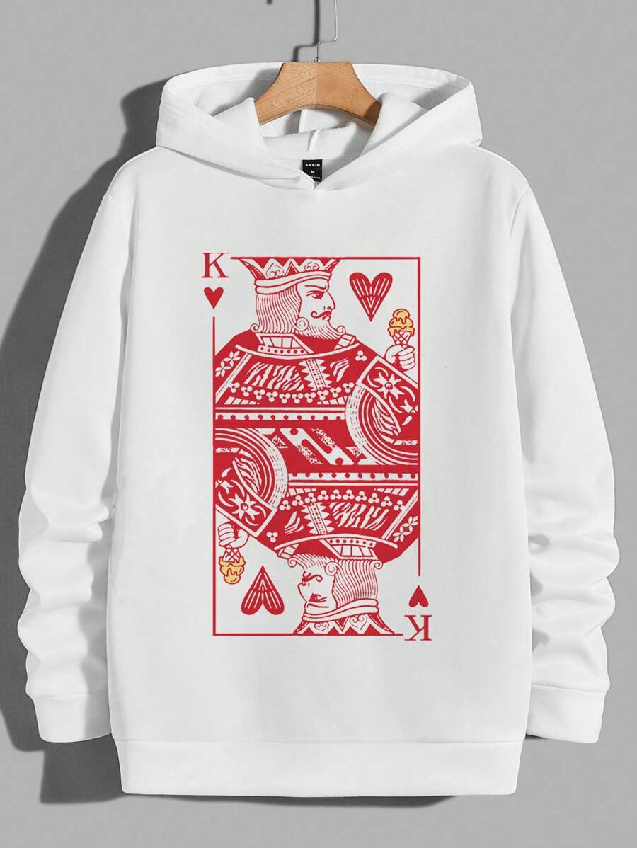 Manfinity RebelGame 1pc Quần áo nam Y2K vui nhộn thường ngày quá khổ hợp thời trang đường phố cổ điển phong cách sáng tạo đôi môi thiên thần Madonna tranh sơn dầu in màu trắng đan poker tay dài lông cừu dày đồ họa áo hoodie quần áo mùa thu quần áo halloween đồ ngủ halloween phù hợp với phong cách vừa vặn ấm áp và dày - trắng - Xem 1