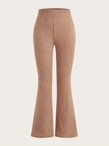 SHEIN EZwear Pantalones casuales de mujer de unicolor, corte slim para uso diario - Multicolor - Ver 5