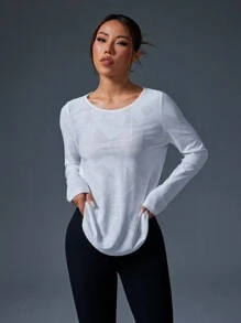 SHEIN Sport Studio 无缝露背纯色弹力运动背心健身背心