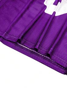 Aesthetic Post Camiseta de béisbol de malla cuello de pico para hombre de talla grande - Morado - Ver 6