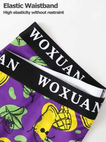 6pcs Men's Fruit Print Fashion Boxer Briefs - Multicolor - View 3