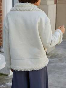 Aveloria Affinna Vintage High-End Double-Faced Sherpa Jacket, Thicken Fleece Padded Women Streetwear, Autumn/Winter Fall Cloth For Women