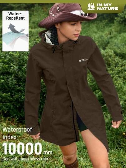 In My Nature 防水连帽夹克，适合户外露营、徒步旅行、城市通勤
