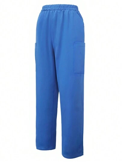 Manfinity Homme 男士简约纯色弹性腰带口袋磨砂裤