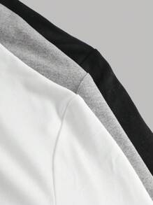 Girlism 少女 3 件套厚针织高领长袖紧身分层上衣，黑/白/灰色，适合冬季、节日、除夕、复古、格子