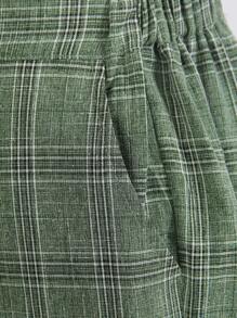 2pcs/Set Tween Boys Green Plaid Waistcoat Gentleman Outfit, For Christmas - Green - View 7