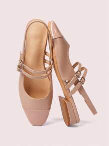 CUCCOO DOLLMOD Damen einfarbige Mode Flache Lässig Vielseitige High Heels Schuhe für Neujahr und Feiertage