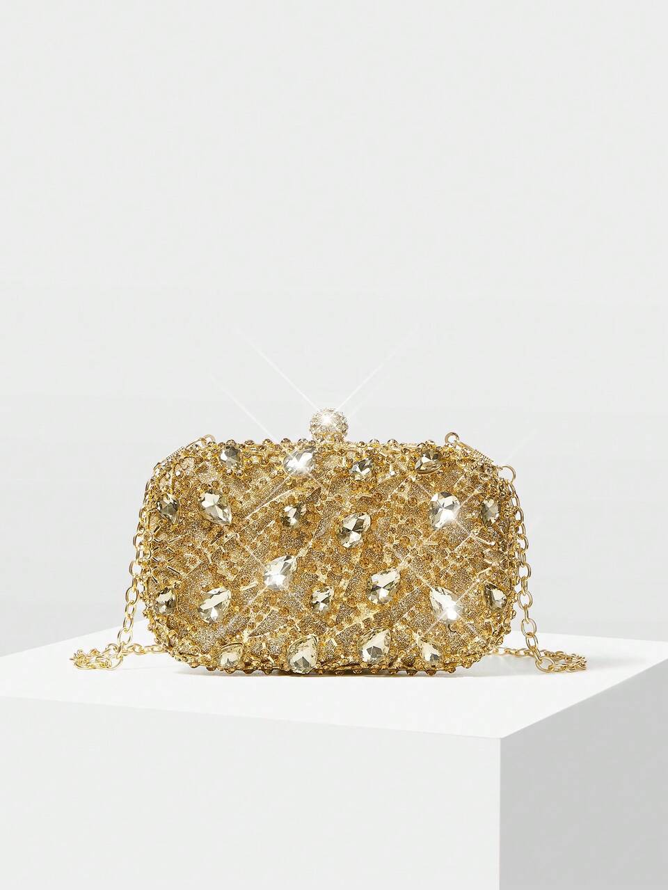 GLITTER RHINESTONE EVENING BAG, CHRISTMAS BAG, VALENTINES