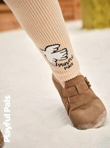 SHEIN 女童两件套星月刺绣纹理打底裤，时尚简约休闲套装，适合秋冬季穿着 - 彩色 - 查看 32