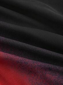 SHEIN MOD Plus Size Vintage Floral Asymmetrical Neck Fish Tail Hem Long Dress For Ladies,Birthday Women Outfits,.,.Women Dress,Party Women Outfits,. Eve Dress, Giving,.,.Party Dress,Holiday Dress,Elegant Dress,Party Women Dresses,Formal Dress,.S Dress - Black - View 5