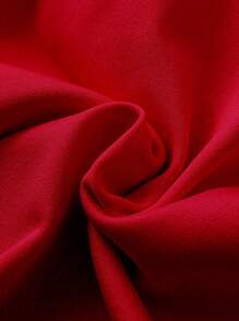 SHEIN Teen Girl Solid Color Ruffle Hem Asymmetric Neck Sleeveless Fashionable Dress,Holiday,Summer,Travel - Rose Red - View 3