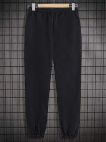 RueChic Cotton Men Letter Printed Regular Hoodie Set - Army Green - View 9