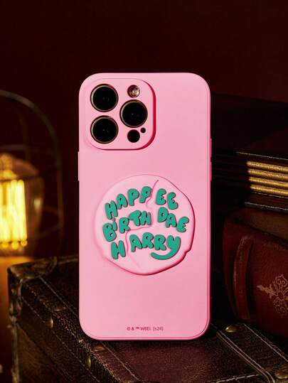 HARRY POTTER X SHEIN 生日蛋糕 3D 图案时尚手机壳，适合 S 礼物，日