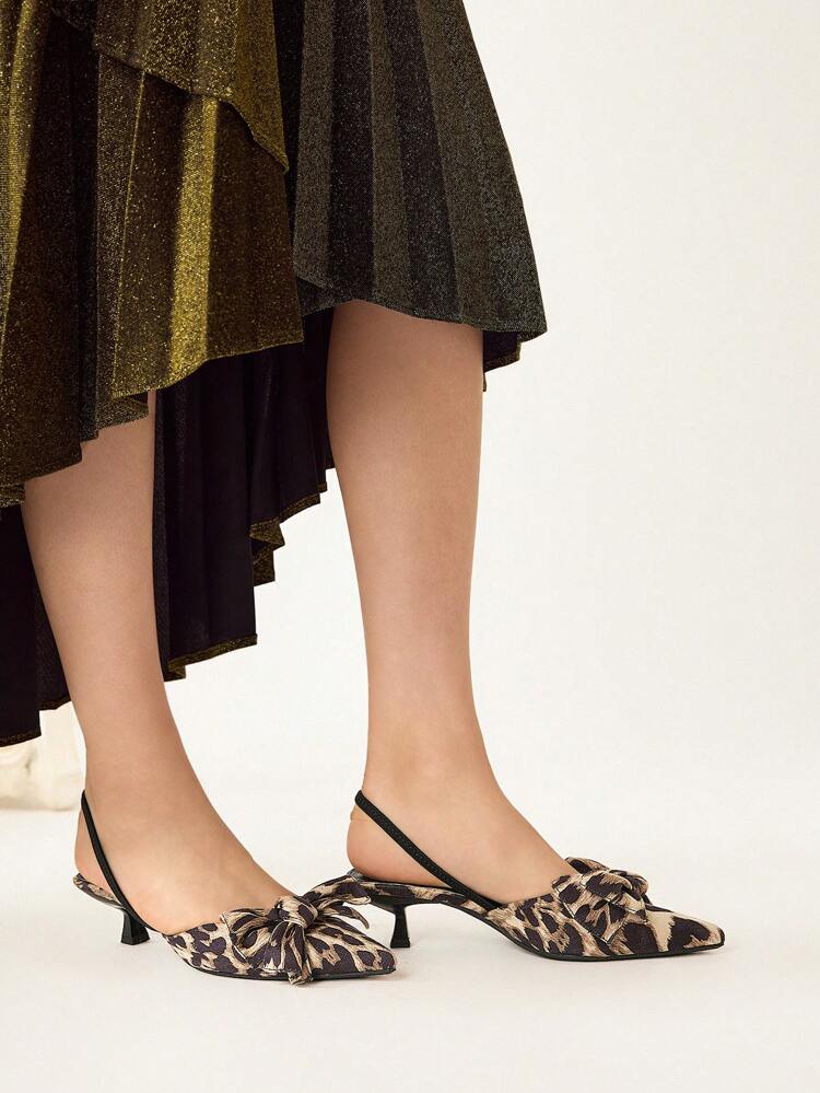 CUCCOO CHICEST Women's Pointed Toe Kitten Heel Stilettos, Leopard Print & Solid Colors, Ankle Strap, Elegant Daily Wear Heels, Suitable For Outdoor Shopping, Festivals, Parties, Summer, Summer, Fall, Winter, Pair With Satin Dresses Summer Shoes Summer Break Easter Prom Heels For Christmas Valentine's Day Elegant Shoes Wedding Shoes Summer Shoes Bride Shoes