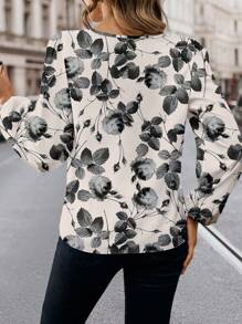 Glamance RITA PIRES PATTERN Áo cánh nhiều màu cho nữ dài tay, in họa tiết thường ngày, trơn, hoa, cây cối, trang phục mùa hè cho nữ, áo mùa hè đi chơi - Nhiều màu - Xem 2