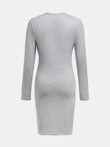 Vestido tubo casual para adolescentes, vestido de manga larga elegante que combina con todo, versátil para la escuela, las vacaciones y las salidas