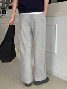 DAZY 女式纯色前系带口袋休闲运动运动裤女式慢跑裤