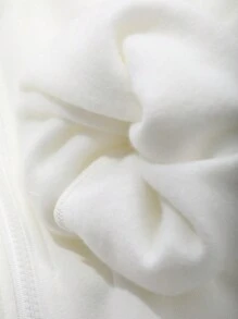 DAZY Women's Hooded Raglan Sleeve Letter Print Jacket - White - View 7