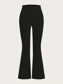 SHEIN EZwear Pantalones casuales de mujer de unicolor, corte slim para uso diario - Multicolor - Ver 7