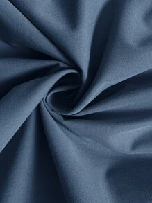 SHEIN LUNE Abrigo con capucha de unicolor y cordón en la cintura, ropa de mujer de otoño, Año Nuevo, invierno y fiestas para mujer de talla grande - Neblina azul - Ver 7