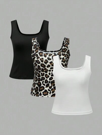 青少年女孩复古风格休闲无袖圆领背心