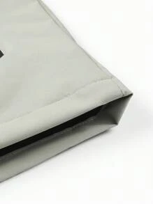 Manfinity Sport Corelite 男友风男士纯色拼接前拉链长袖休闲连帽运动夹克 - 淺灰色 - 查看 4