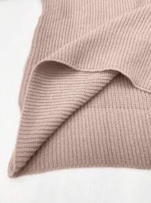 SHEIN LUNE 大码女式撞色圆领针织衫，饰有撞色滚边，休闲简约风，秋冬款 - 彩色 - 查看 6