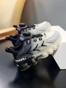 Giày thể thao nhẹ Campus Spinner Buckle mùa thu cho bé trai, mềm mại và thoải mái, mũi giày chống va đập, đế chống trượt, thích hợp mặc hàng ngày, đi học và đi làm, giày thể thao nhiều màu sắc cho học sinh - Nhiều màu - Xem 3