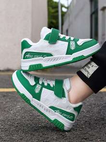 1 đôi giày thể thao ấm áp lót nhiệt cho trẻ em, giày bóng rổ da thời trang, giày thể thao ngoài trời chống trượt, giày mềm mại nhẹ thoải mái cho bé gái dễ thương & giày thời trang cho bé trai - Nhiều màu - Xem 2