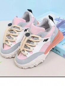 1 Đôi Giày Thể Thao Chạy Bộ Thoải Mái Thời Trang Cho Trẻ Em - Hồng - Xem 3