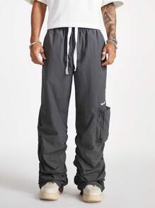 Manfinity VCAY Men's Fashion Casual Loose Knit Pants - Grey - View 2