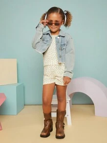 Mini mi Kid's Bestseller Cool Girl Square Toe Buckle Moto Boots - Distressed Materials, Comfort & Stylish