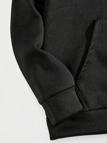 Manfinity RebelGame Áo nỉ trùm đầu in hình gấu thường ngày cho nam, Thu/Đông - Màu xanh lam - Xem 3