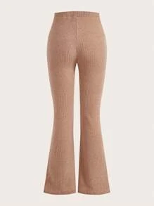 SHEIN EZwear Pantalones casuales de mujer de unicolor, corte slim para uso diario - Multicolor - Ver 6