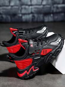 男童运动鞋时尚休闲轻便透气鞋百搭四季鞋新款设计青少年 - 紅色 - 查看 5