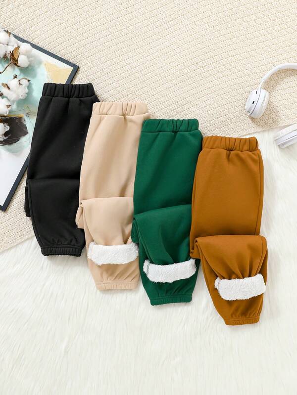 Buy 3 Get 1 Free Young Boys Casual College Comfortable Fashion Simple Practical All-Match Soft Comfort Belt Hit Color Wool Comfortable Thick Warm Pants Boys Pants Boys Joggers For Kids Outfits Back To School Young Boy Clothes School Kids Pants Boys Joggers Kids Sweatpants Suitable For Everyday Suitable To Go To School Appropriate To Travel Appropriate For Sports Appropriate Autumn And Winter