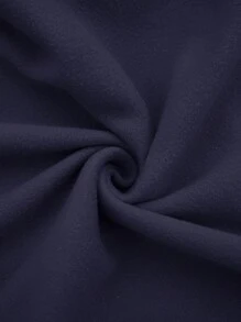 SHEIN LUNE Women Casual Zip Up Hooded Long Sleeve Pocket Sweatshirt Dress In Fall/Winter