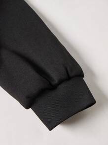 Manfinity Homme Men's Raglan Sleeve Contrast Color Quilted Padded Coat, Autumn/Winter - Coffee Brown - View 7