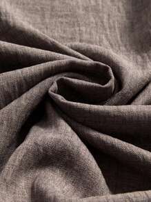 Mulvari Plus Size Casual Solid Color Ruffle Hem Front Zipper Jacket, Autumn - Grey - View 17