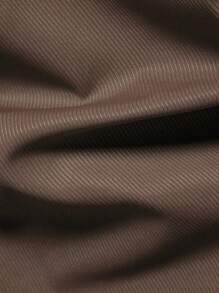 Calvornis Men's Casual Solid Color Long Sleeve Shirt, Spring & Autumn, Brown Dress Shirt Men, Dark Brown Shirt, Men Khaki Shirt, Man Brown Shirt, Men Casual Dress Shirt, For Fall - Coffee Brown - View 5