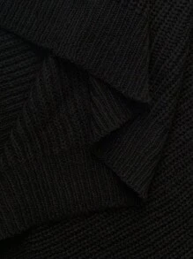 SHEIN LUNE Plus Size Plain Round Neck Drop Shoulder Sweater, Casual For Autumn/Winter