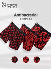 Set de 3 bóxers para hombre con cintura elástica y estampado completo