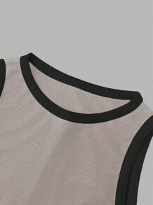 GlowEve 2 件套撞色圆领背心 + 打结长裤休闲装