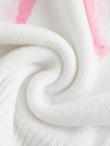 Marina Oliveira Artist, pentru femei, cu gât rotund, cu mânecă lungă, model cu fundă, ocazional, pulover, pentru toamnă/iarnă, vacanță, vacanță, festival, se potrivește Ibiza - alb - Vizualizare 3