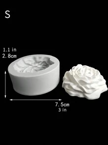 1 件优质 3D 现代花朵硅胶模具 - 多功能 DIY 工艺模具，适用于树脂环氧树脂、蜡烛、肥皂和圣诞装饰品、节日礼物、家居装饰创作必备灵活易脱模和可重复使用的完美装饰物、珠宝、沐浴球制作 - 白色 - 查看 2