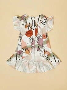 PETSIN 1pc Flower Print Ins Style Dress, Pet Clothes Dog/Cat Dress - Multicolor - View 6