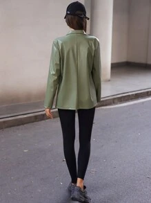 Flirla Jachetă obișnuită, verde măr, pentru femei